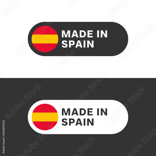 Made in Spain flag sticker icon