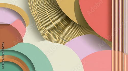 Abstract Geometric Linear background design collection Vibrant abstract shapes in harmonious colors.