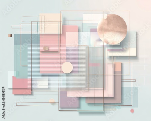 Abstract Geometric Linear background design collection Stylish abstract geometric design in soft colors.