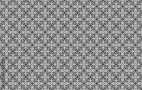 Intricate Black and White Geometric Pattern Background