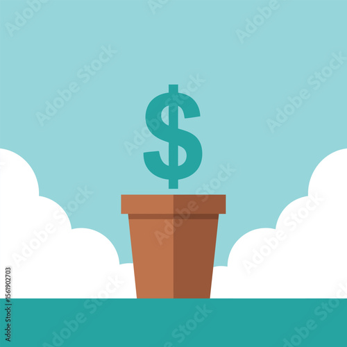 Cultivating Financial Growth Planting Dollars in a Pot for Wealth Accumulation