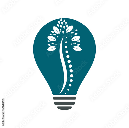 Chiropractic Logo Design Vector illustration. Human backbone Pain Logo. Spine care logo.