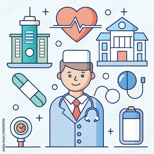 Medical & Healthcare Line Icon Set  Hospital & Health UI SVG Pack
