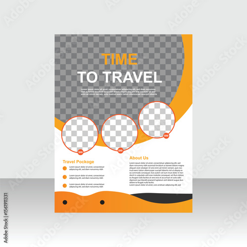 Travel flyer design template