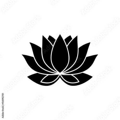 creative details Outline silhouette lotus icon sign vector