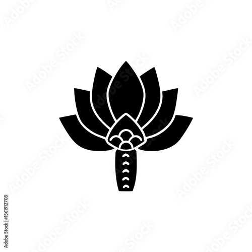 creative details Outline silhouette lotus icon sign vector