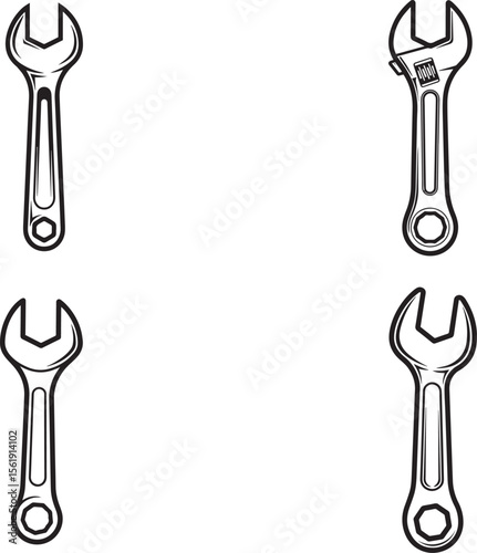 Wrench Silhouettes