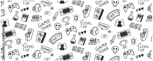 game device doodle pattern