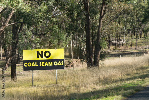 Protest sign against CSG in rural NSW