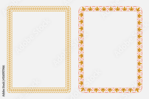 Autumn frame and text box template featuring botanical leaf art, decorative floral border and seasonal cover elements