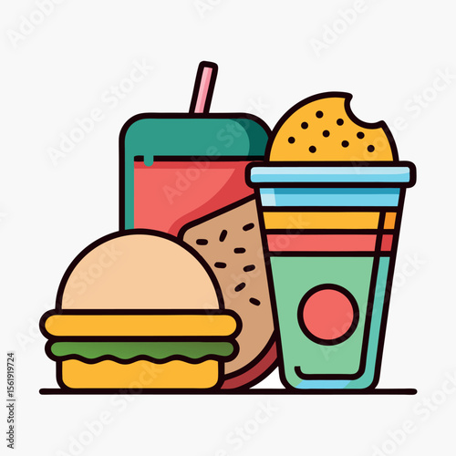 Fast food vector icon design