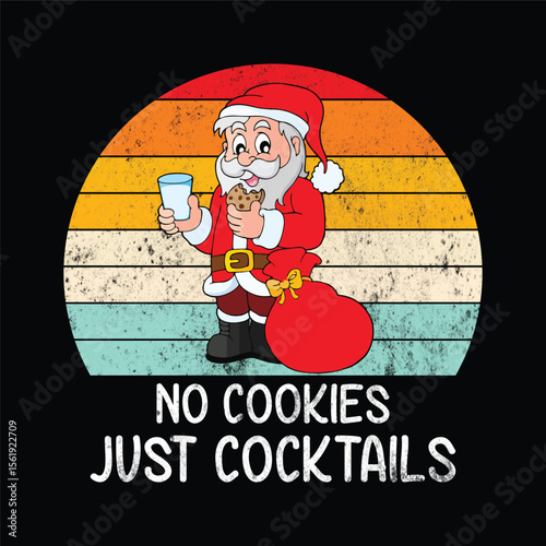 Santa Claus with Cocktails Instead of Cookies