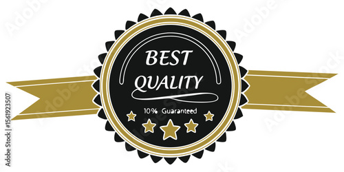 Best Quality Award Badge with Ribbon