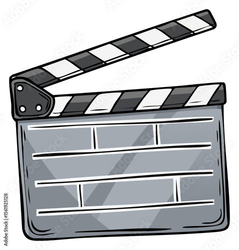 Movie clapper board with room for text 