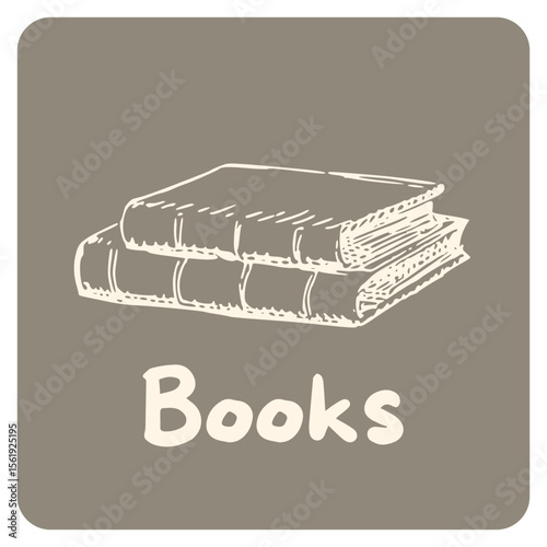 Hand-Drawn Book Illustration: Perfect for Education, Reading, and Literature Projects
