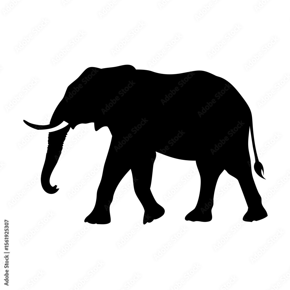 Fototapeta premium Majestic Elephant Silhouette A Powerful Symbol of Strength and Wisdom