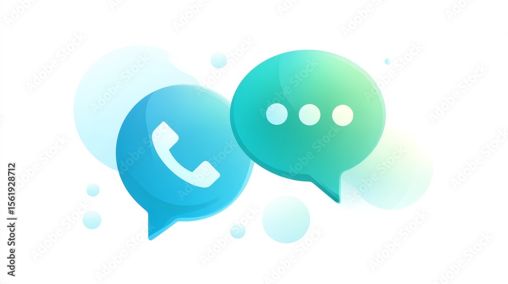 Obraz premium Modern Communication Icons in Flat Vector Design for Messaging