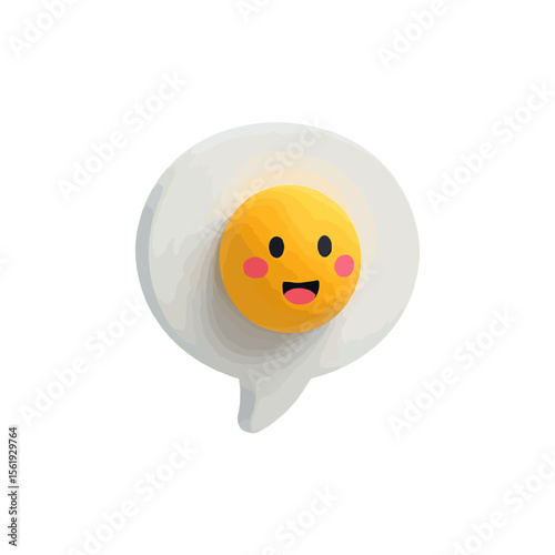 smiley face with egg