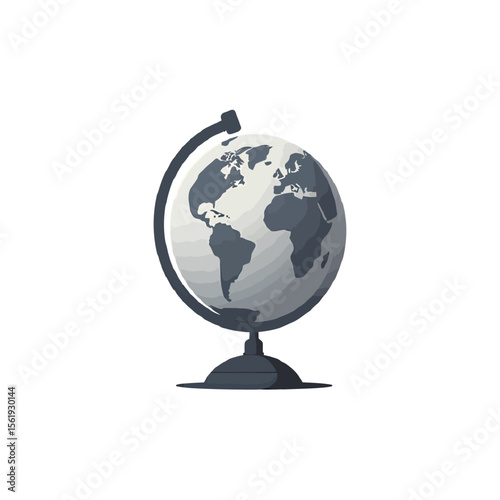 globe on white background