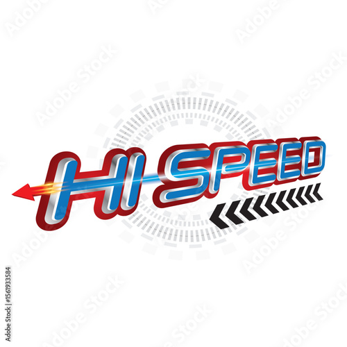 Hi Speed Concept for Design logo & Vector Template.
