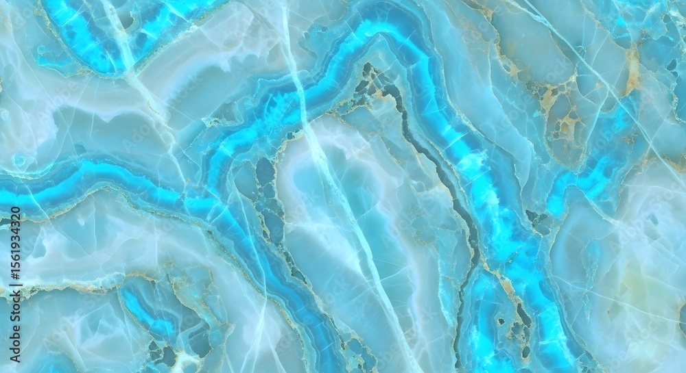 Naklejka premium Stunning Teal and White Marble Texture High-Resolution Background Image