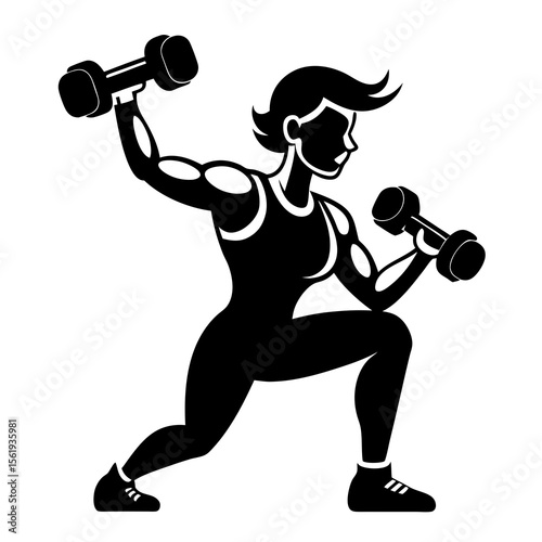 man with dumbbells