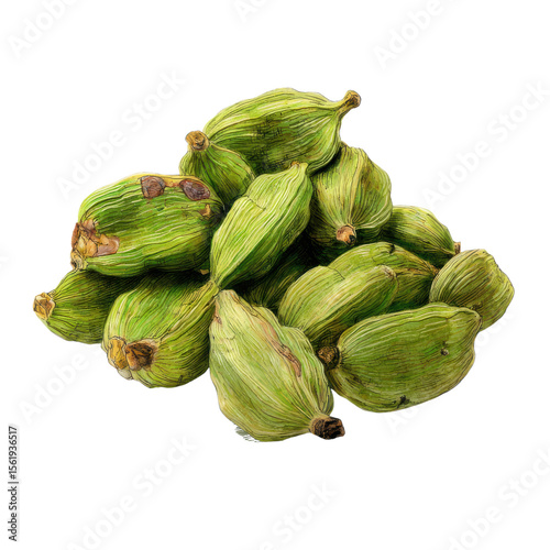 Wallpaper Mural cardamom pods green png, aromatic seed spice Torontodigital.ca