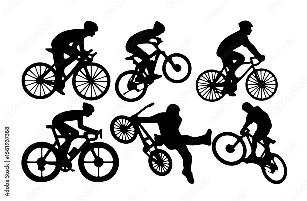 Obraz premium Cyclist Silhouette Collection 