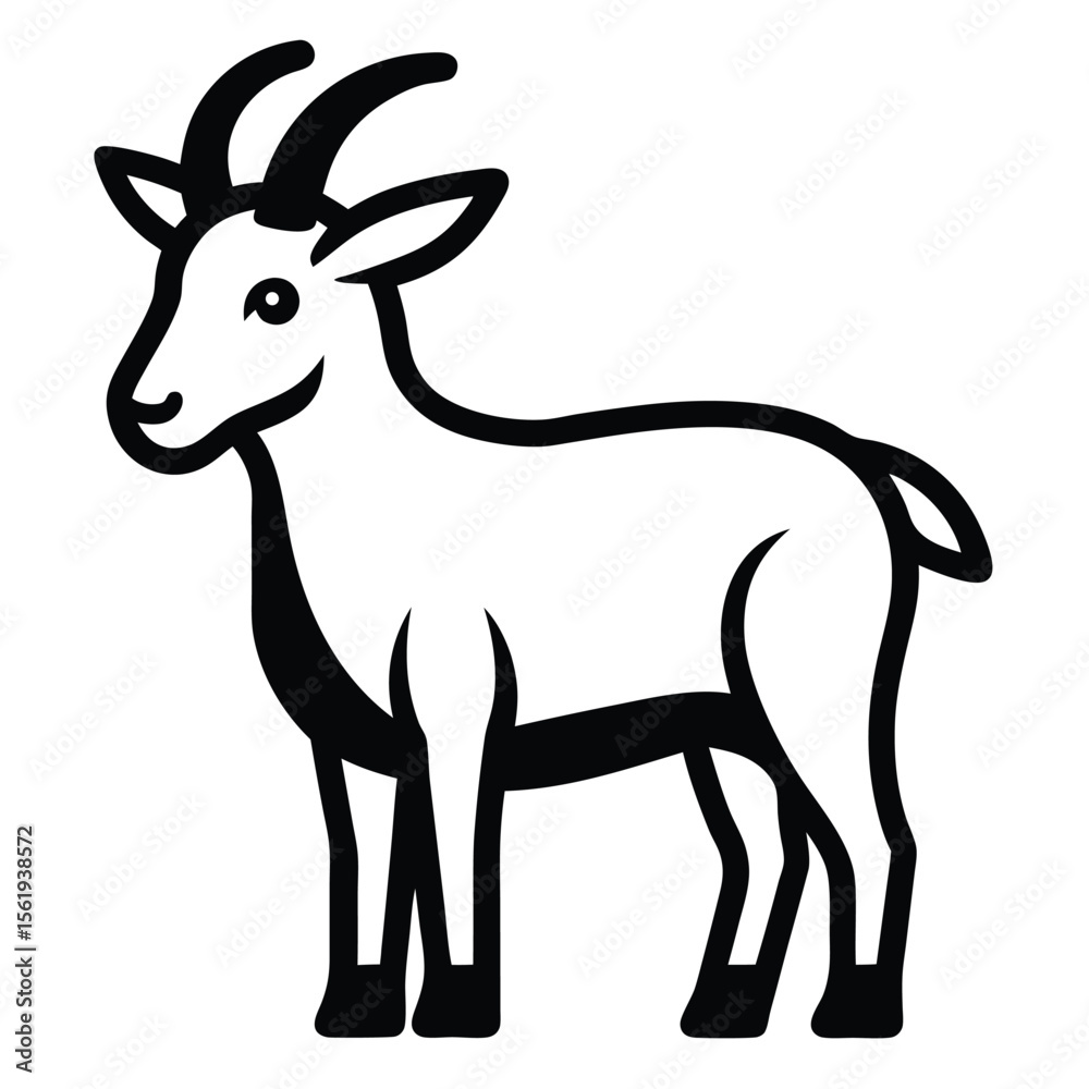 Fototapeta premium Adorable Goat Illustration