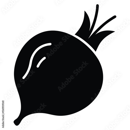 Silhouette Beetroot Vegetable Icon