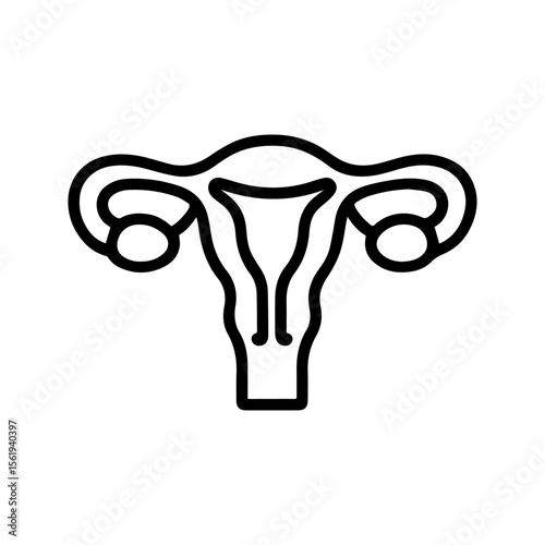 anatomical uterus icon vector on white background
Human anatomical organ