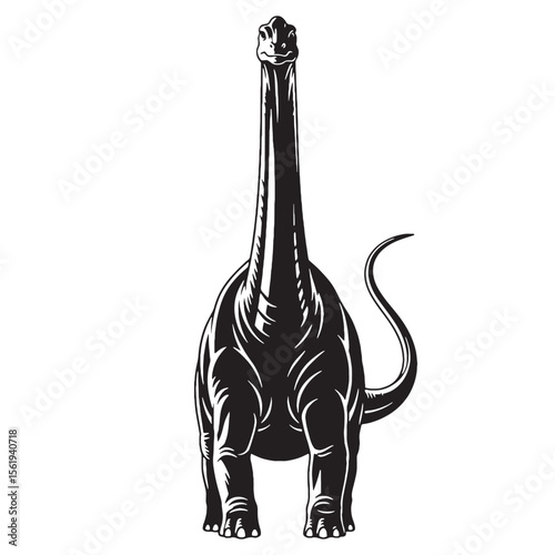 From ancient forests to your screen – Apatosaurus silhouette styled in elegant Apatosaurus vector – Apatosaurus illustration

