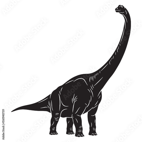 Massive yet graceful – Apatosaurus silhouette translated through clean Apatosaurus vector – Apatosaurus illustration

