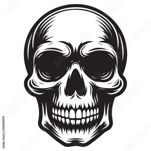 Scary skull logo vector image