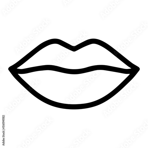 anatomical lip icon vector on white background
Human anatomical organ