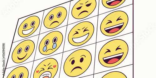 Variety of Emojis Showing Different Emotions