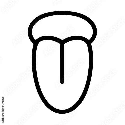anatomical tongue icon vector on white background
Human anatomical organ