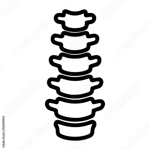 anatomical spine icon vector on white background
Human anatomical organ