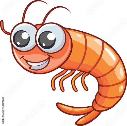detailed digital art illustration, large shrimp, dark blue outline, intricate details, realistic anatomy, vibrant colors, textured surface, dynamic pose, sharp focus, cinematic lighting
