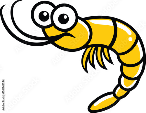 detailed digital art illustration, large shrimp, dark blue outline, intricate details, realistic anatomy, vibrant colors, textured surface, dynamic pose, sharp focus, cinematic lighting
