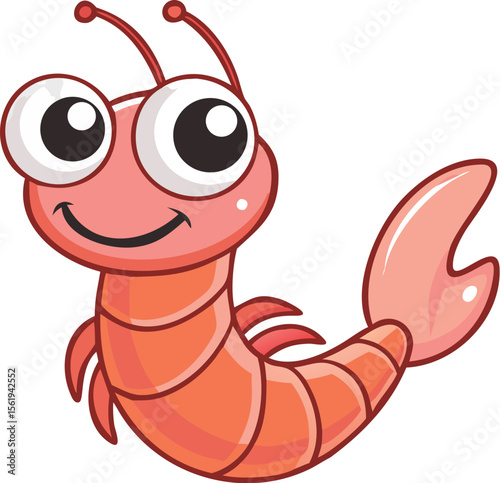 detailed digital art illustration, large shrimp, dark blue outline, intricate details, realistic anatomy, vibrant colors, textured surface, dynamic pose, sharp focus, cinematic lighting
