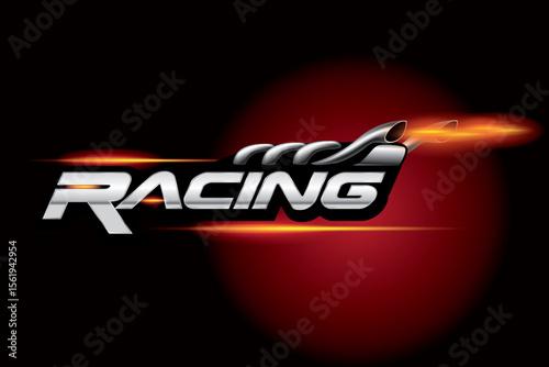 Racing speed logo design concept vector.