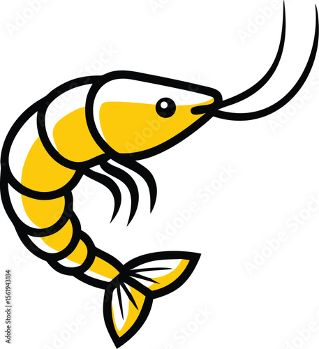 detailed digital art illustration, large shrimp, dark blue outline, intricate details, realistic anatomy, vibrant colors, textured surface, dynamic pose, sharp focus, cinematic lighting
