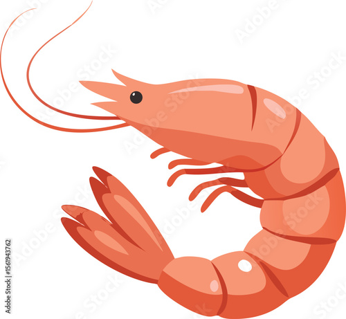 detailed digital art illustration, large shrimp, dark blue outline, intricate details, realistic anatomy, vibrant colors, textured surface, dynamic pose, sharp focus, cinematic lighting
