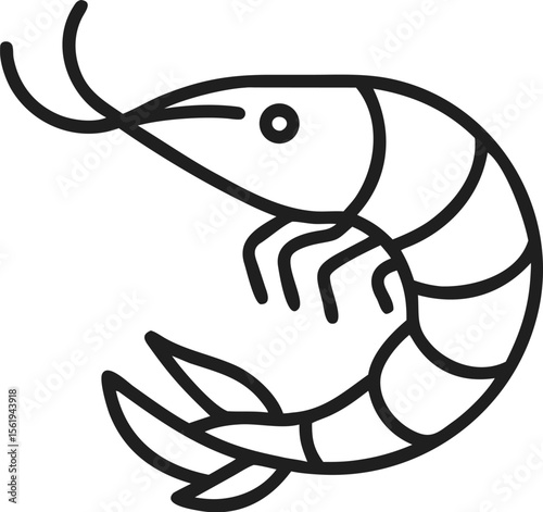 detailed digital art illustration, large shrimp, dark blue outline, intricate details, realistic anatomy, vibrant colors, textured surface, dynamic pose, sharp focus, cinematic lighting

