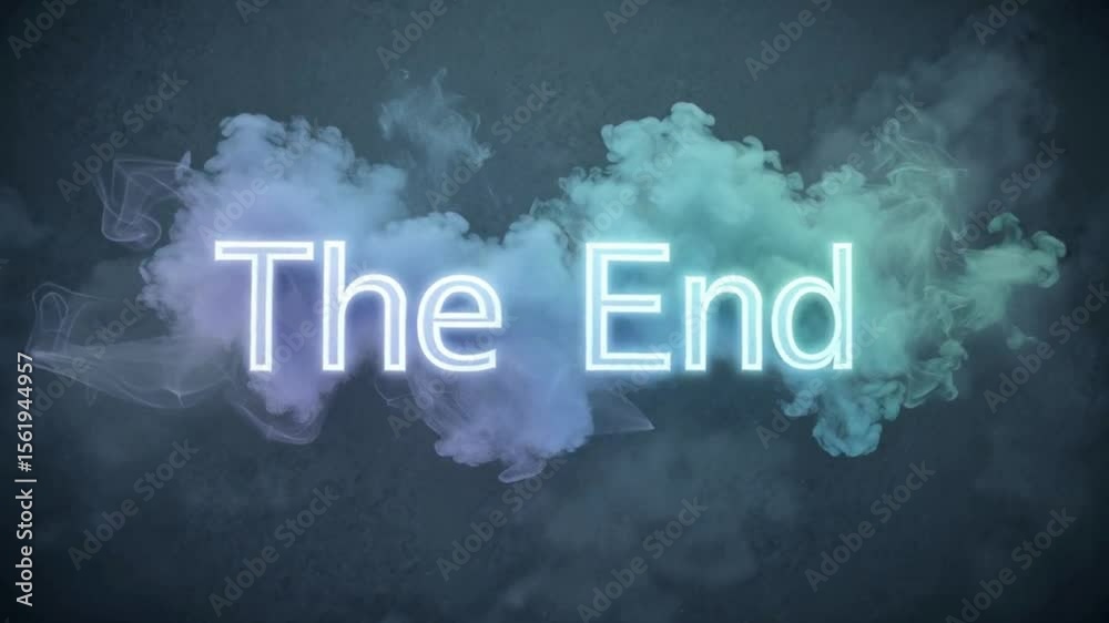 Moody Final Scene Animation – The End Text in Vintage Silent Film Style