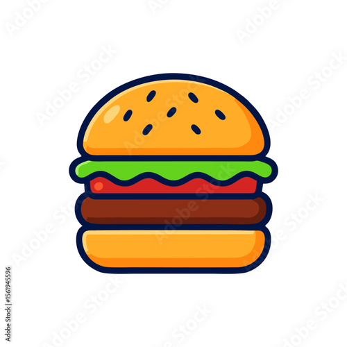 Hamburger icon enhances digital food menus, restaurant websites, food apps, and social media posts with a mouthwatering visual appeal.