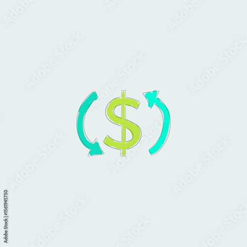 Investment icon logo flat vector design