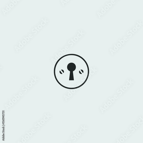 Keyhole icon logo flat vector design