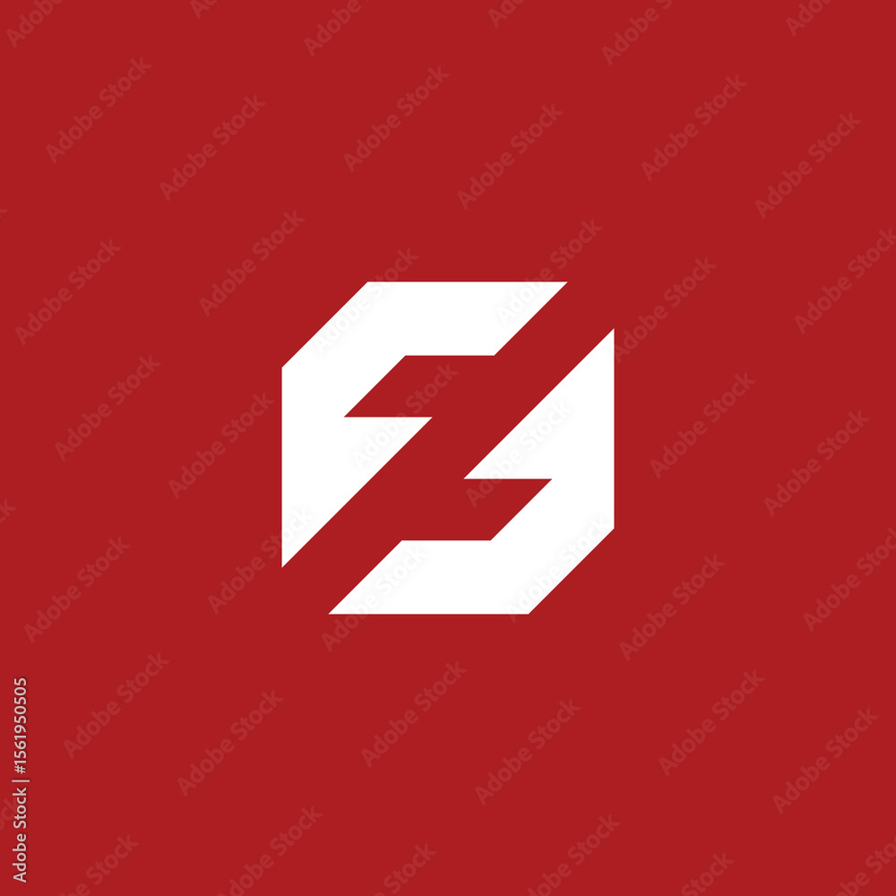 Negative Space Geometric Letter Z Logo design vector template Negative Space Geometric Letter Z Logo design vector template